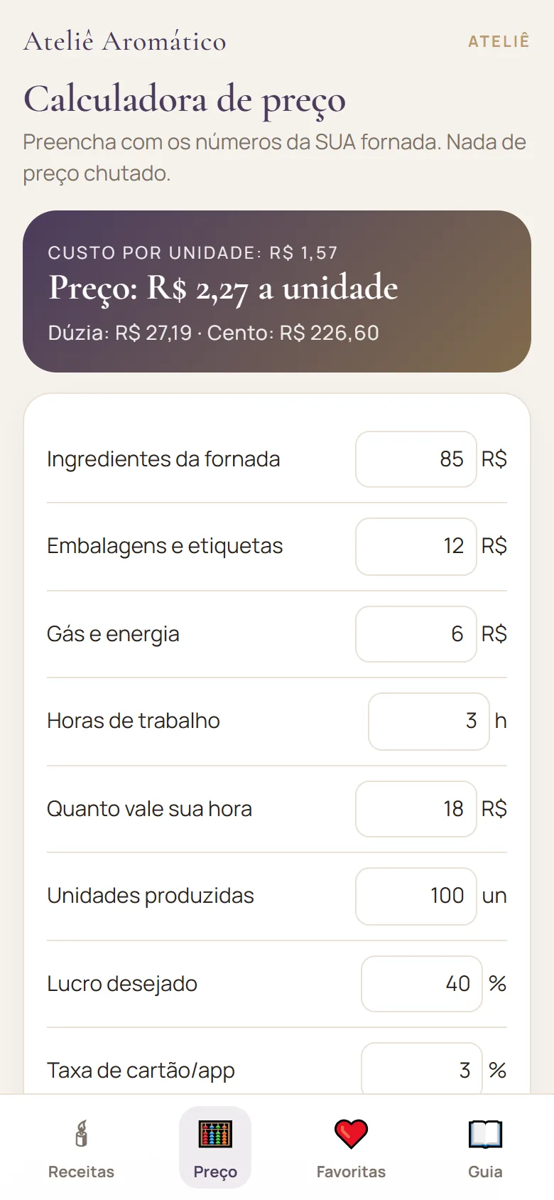 Preço